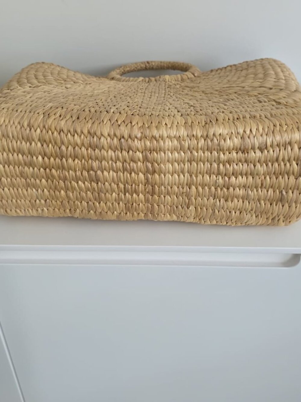 SEA&GRASS Structured Straw Bag Woven Tote Boho Summer Beach Lined - Picture 3 of 13